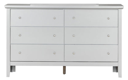 Primo Dresser light gray finish 8-drawer dresser with silver knob pulls on Tampa Home & Garden Store