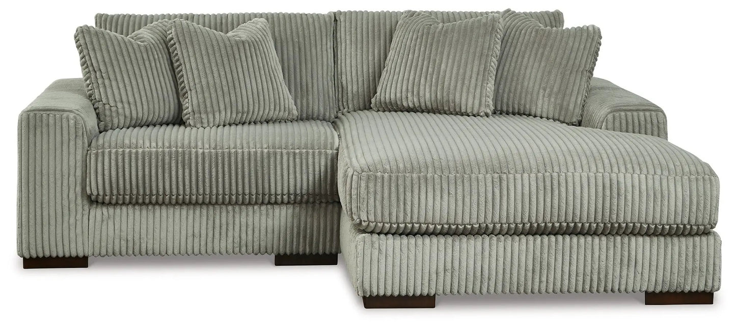 Lindyn Sectional Sofa with Cord Upholstery