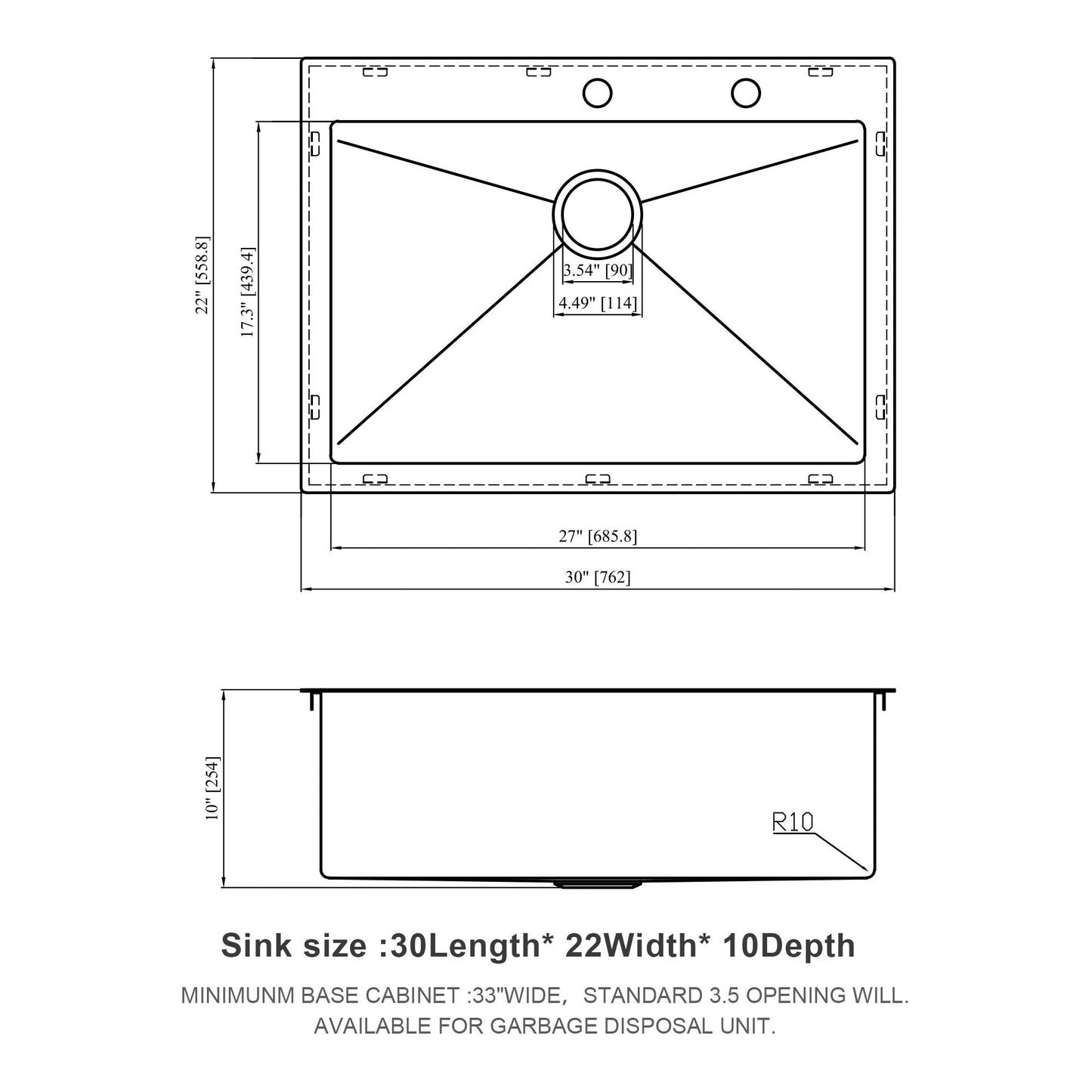 Durable and Quiet Drop in Stainless Steel Sink