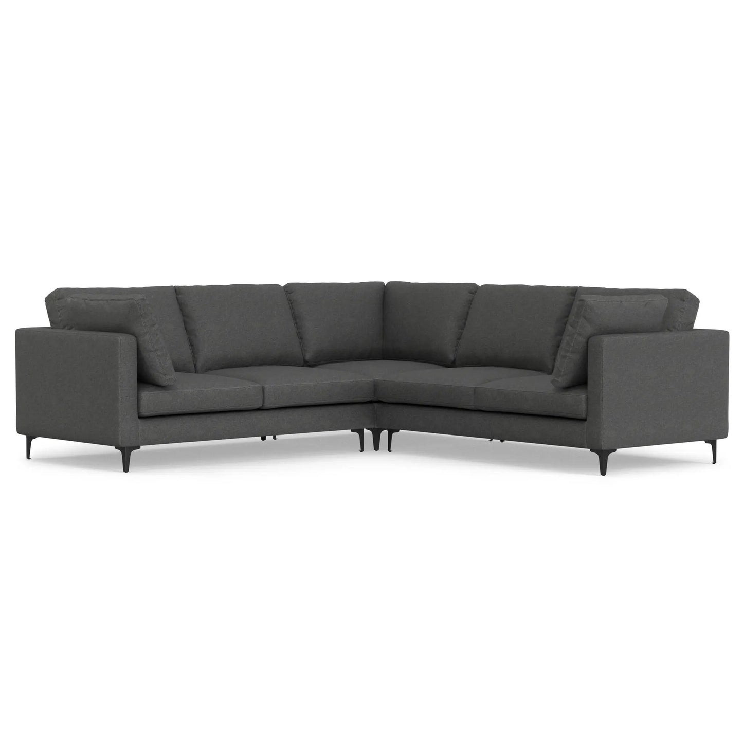 Ava corner sectional sofa in dark gray fabric, handcrafted by Unique Piece Furniture on Tampa Home & Garden Store
