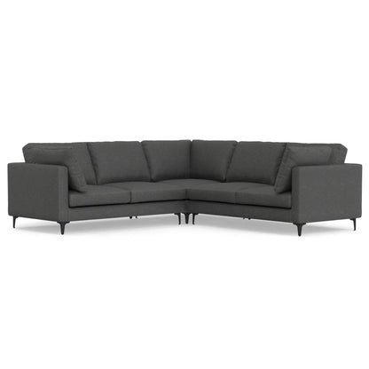 Ava corner sectional sofa in dark gray fabric, handcrafted by Unique Piece Furniture on Tampa Home & Garden Store