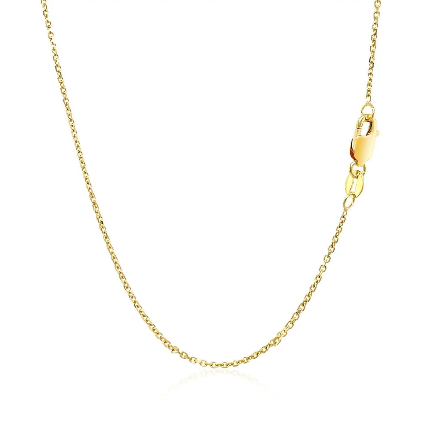 10k yellow gold diamond-cut cable chain necklace 1.10 mm by Bids.com on Tampa Home & Garden Store