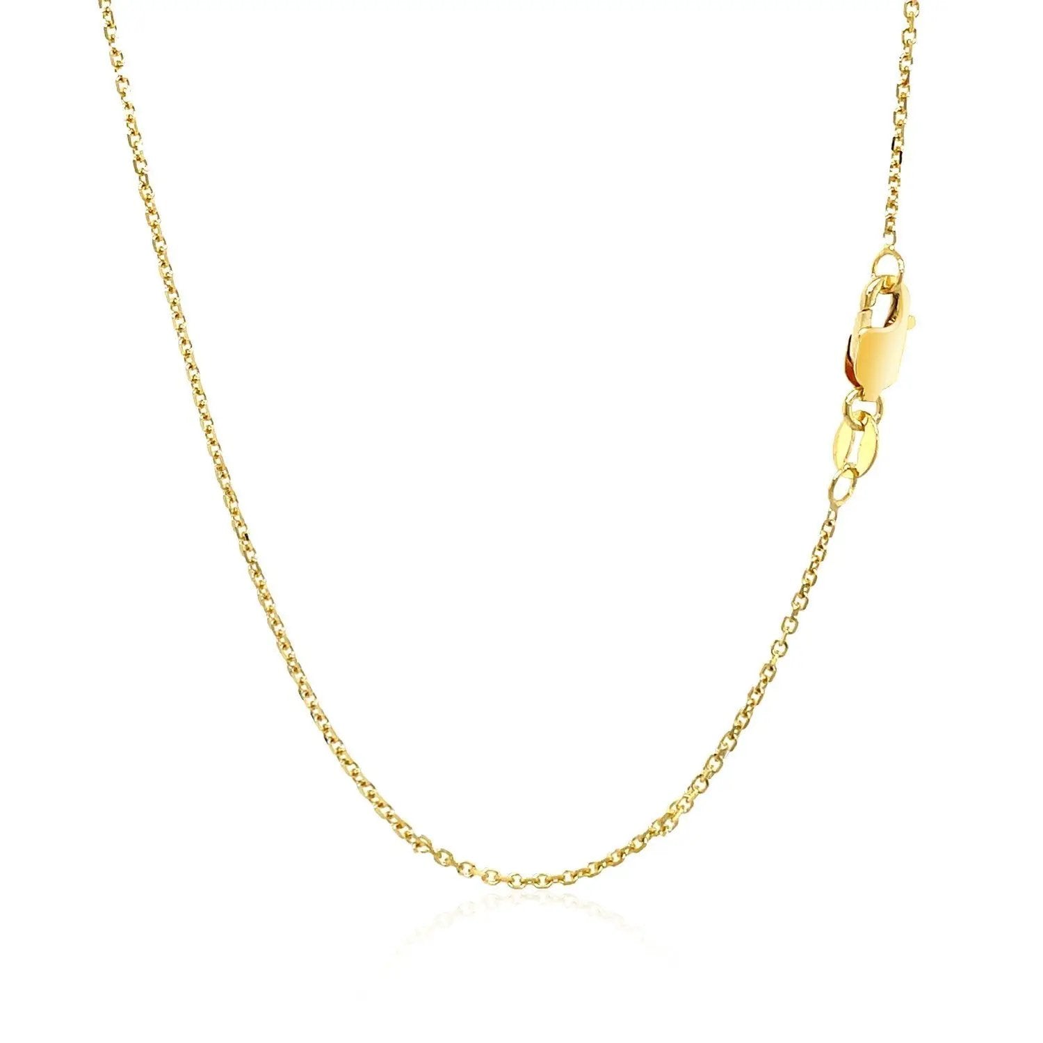 10k yellow gold diamond-cut cable chain necklace 1.10 mm by Bids.com on Tampa Home & Garden Store