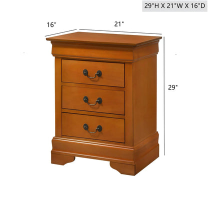 Louis Philippe Nightstand in Wood Veneer