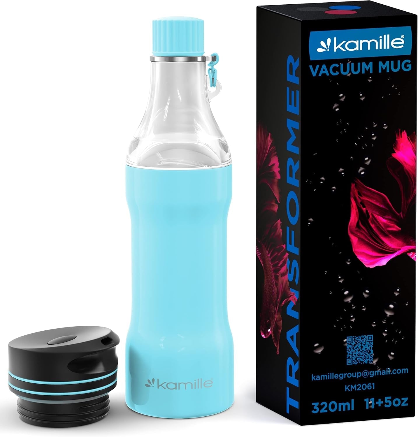 Transformer 2-in-1 Insulated Travel Mug – Leak-Proof Stainless Steel Tumbler with Dual Lids for Hot & Cold Drinks, BPA-Free, 16 oz