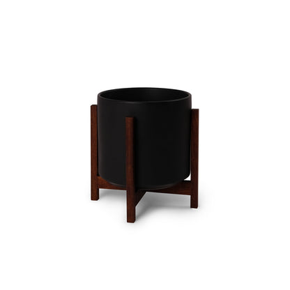 Cilindro de cerámica para artículos sólidos: con o sin soporte de caoba