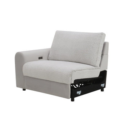 Tarrance modular power recliner sectional gray by HouseOfZazla with boucle upholstery on Tampa Home & Garden Store