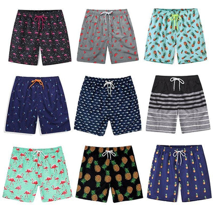 Stevvex men's beach shorts quick-dry boardshorts with nine tropical prints on Tampa Home & Garden Store