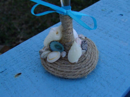 Beach Wedding Toasting Champagne and Shell Flutes