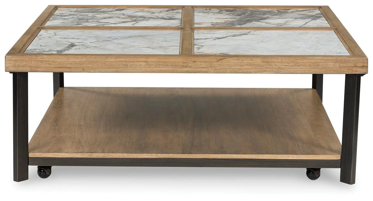 Montia Square Cocktail Table with Sintered Stone