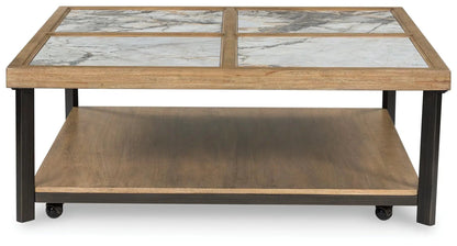 Montia Square Cocktail Table with Sintered Stone