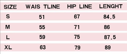 Stevvex ST75LGRTYY733 leggings size chart waist 51–63, hip 67–79, length 84.5–89 S–XL on Tampa Home & Garden Store