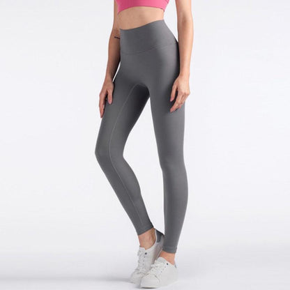 Stevvex full-length gray high-waist seamless leggings for women gym fitness tight pants on Tampa Home & Garden Store
