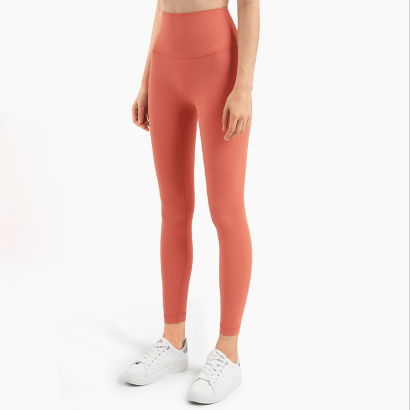 Stevvex coral high-waist seamless leggings for running and gym pants on Tampa Home & Garden Store