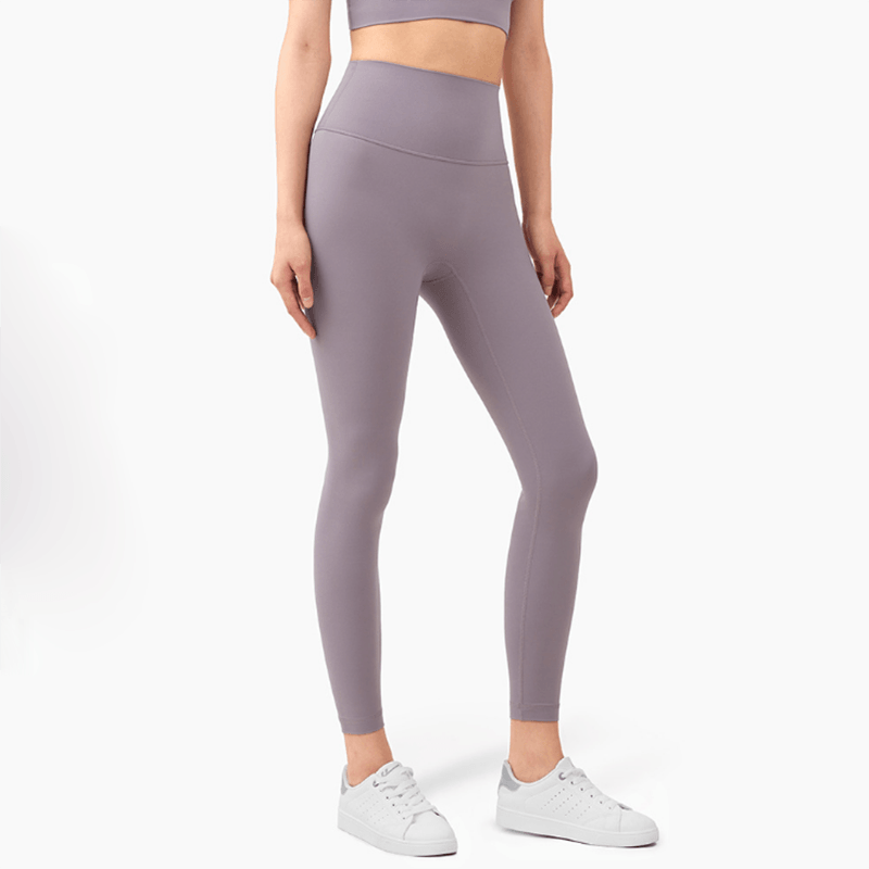 Leggings Stevvex full-length high-waist seamless lavender gray running pants on Tampa Home & Garden Store