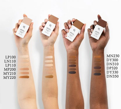 Beauty of Joseon Daily Tinted Fluid Sunscreen SPF50+ PA+++ 50ml, 4 bottles with 12 shade swatches on arms on Tampa Home & Garden Store