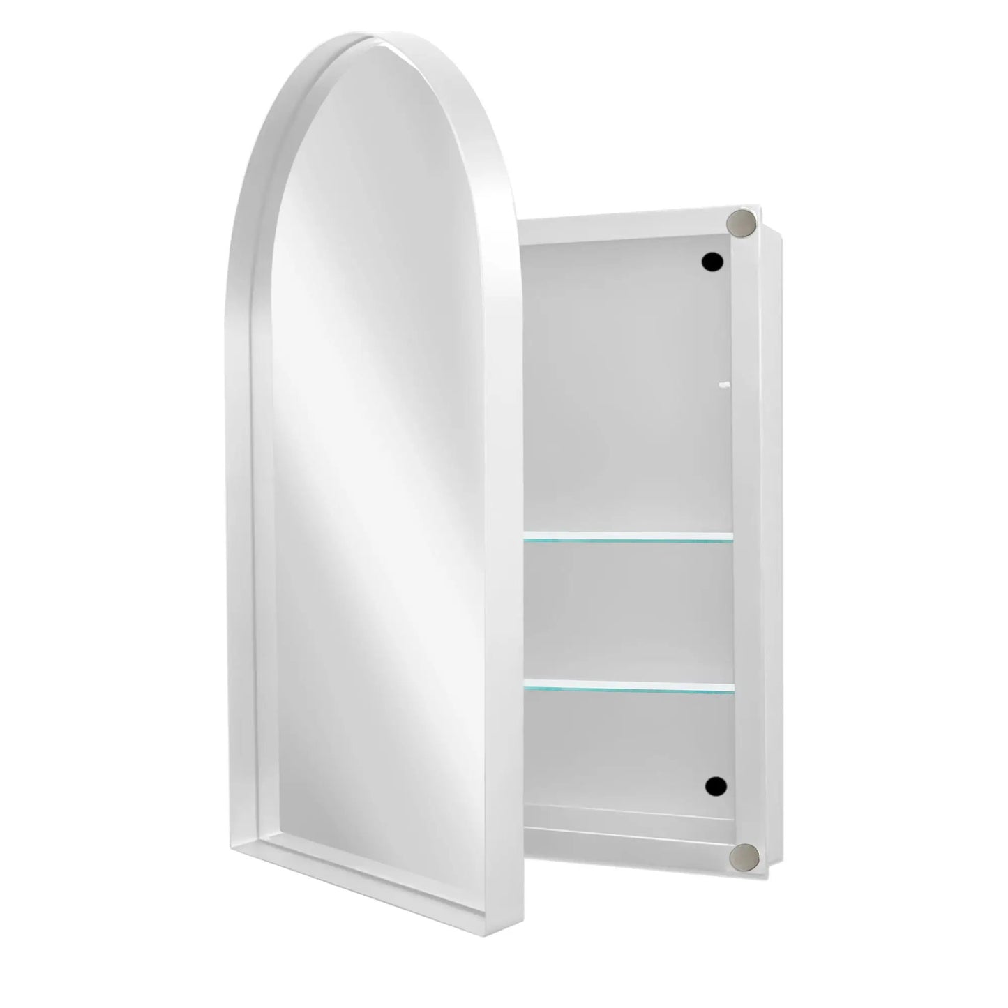 Arched Recessed Medicine Cabinet with Mirror
