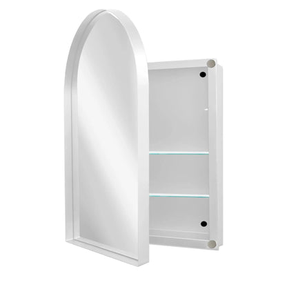 Arched Recessed Medicine Cabinet with Mirror