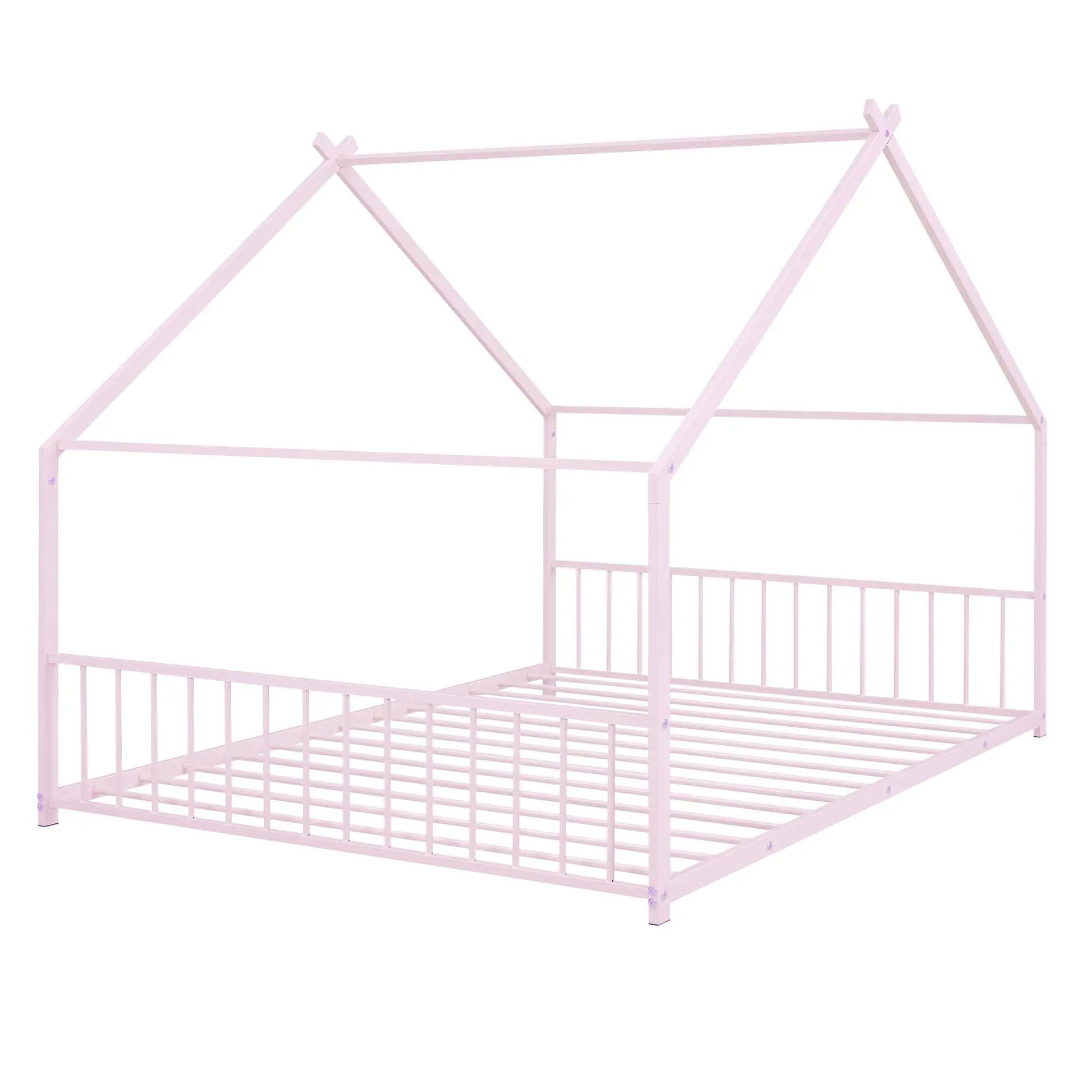 Metal House Bed pink canopy frame for kids by Unique Piece Furniture on Tampa Home & Garden Store