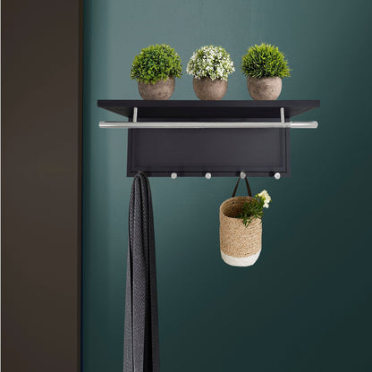 Esyspot Hook Wall Mount With Shelf for Storage