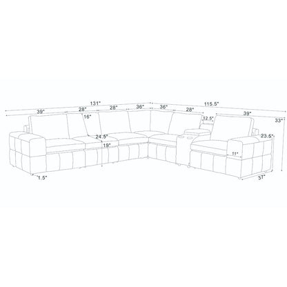 Large Arm Upholstery Modular Sectional in Olive Green with custom configuration HouseOfZazla on Tampa Home & Garden Store