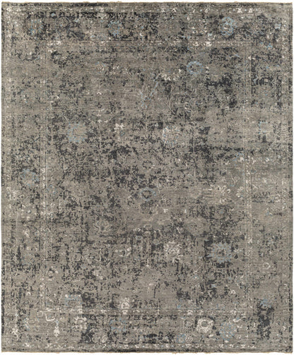 Becerril Premium Rug distressed gray-taupe with subtle blue accents Boutique Rugs on Tampa Home & Garden Store