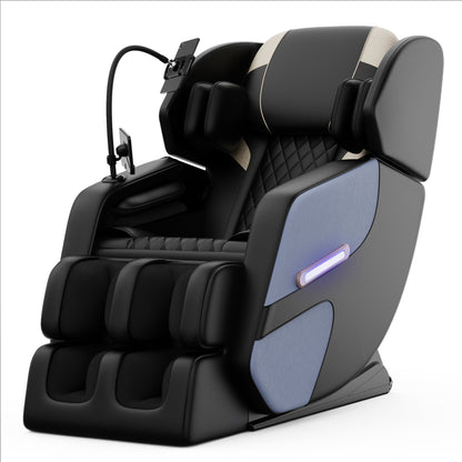 Massage Chair Recliner zero gravity with full body air pressure by HouseOfZazla, black blue on Tampa Home & Garden Store