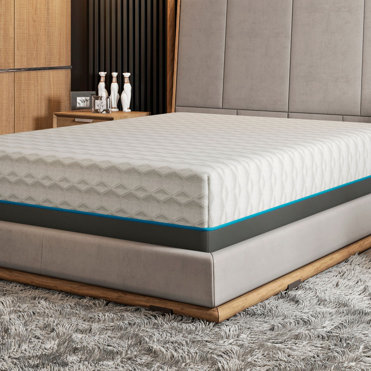 Copper Lux 14-inch Plush Memory Foam Mattress with Phase Change Cooling Fabric by HouseOfZazla on Tampa Home & Garden Store