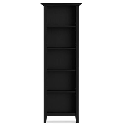 Amherst Five Shelf Bookcase Handcrafted Wood