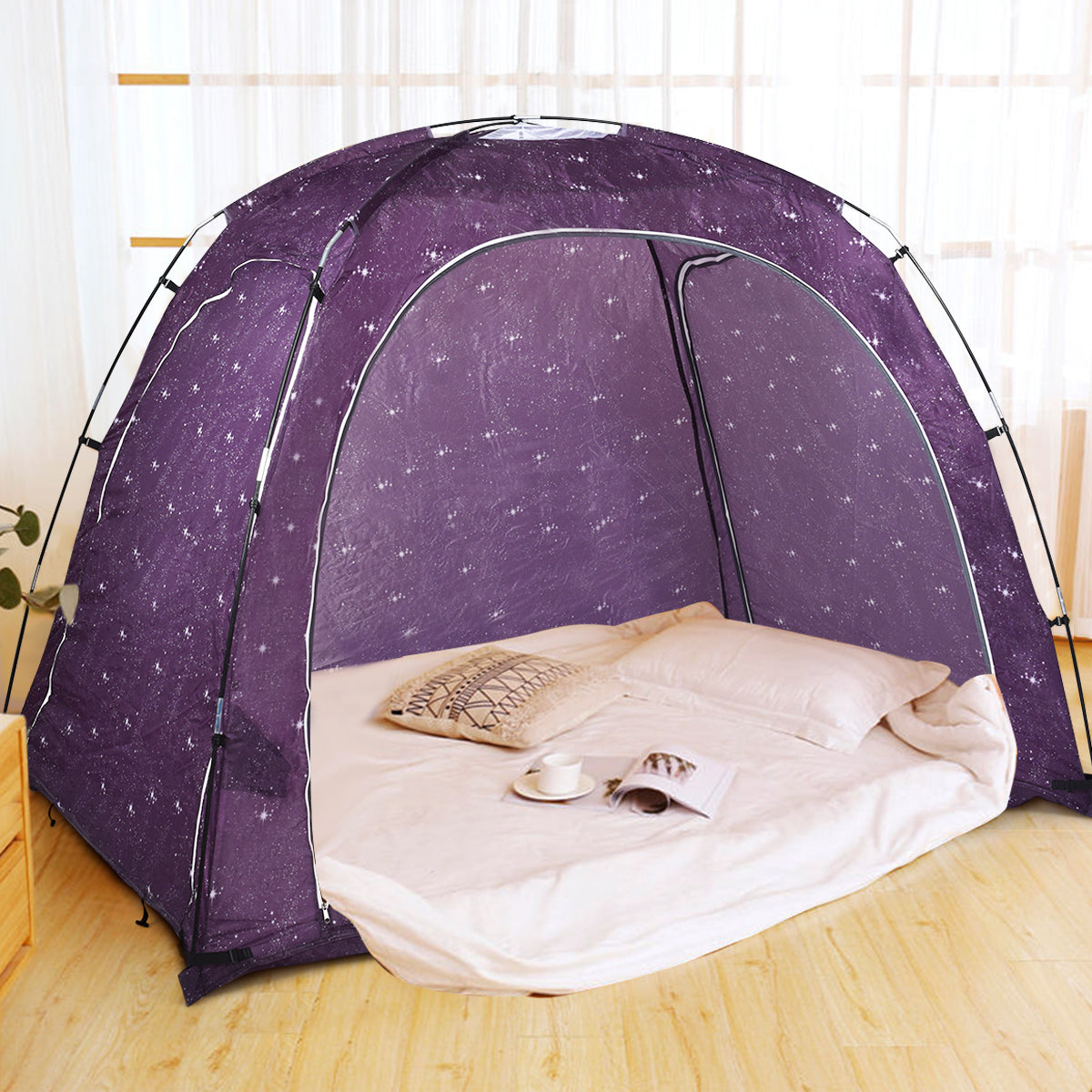 Tienda de juego de privacidad para interiores en la cama con bolsa