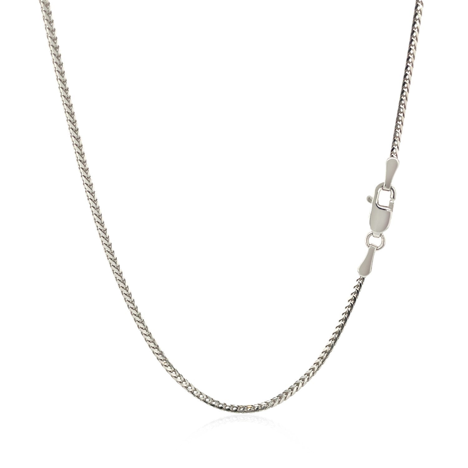 14k white gold Franco chain necklace 1.2mm with lobster clasp from Bids.com on Tampa Home & Garden Store
