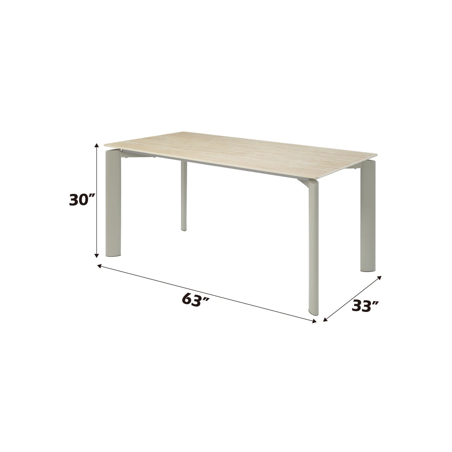 Ingram Ceramic Top Dining Table HouseOfZazla gray ceramic top 63x33x30 on Tampa Home & Garden Store