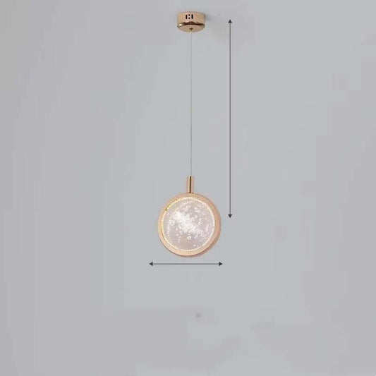Bedroom Headboard Crystal Chandelier pendant, round gold frame, crystal orb, Decorbites on Tampa Home & Garden Store