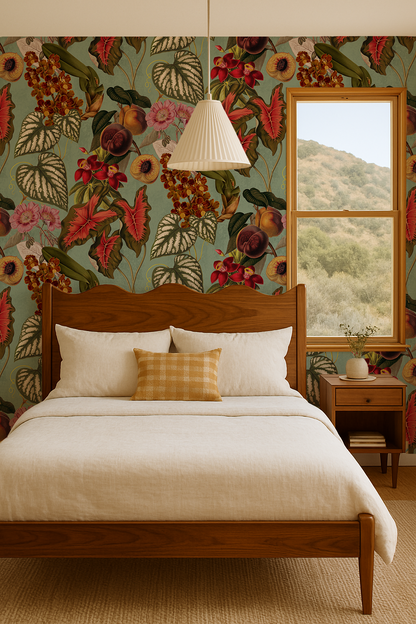 Papier peint Cali Tropicale, menthe