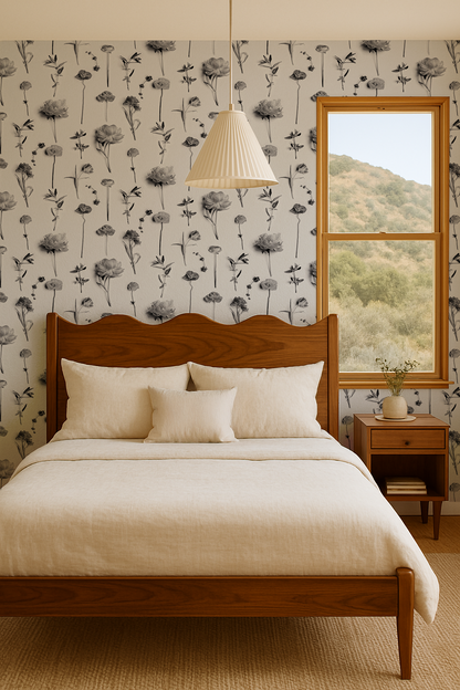 Fresh to Death Wallpaper, standard pattern, white and black