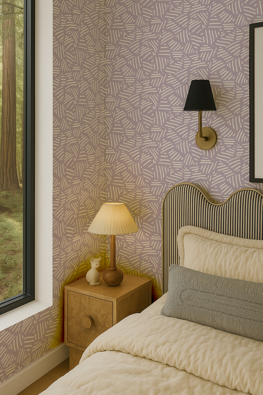 Simple Stripes Wallpaper, lavender - Tampa Home & Garden Store