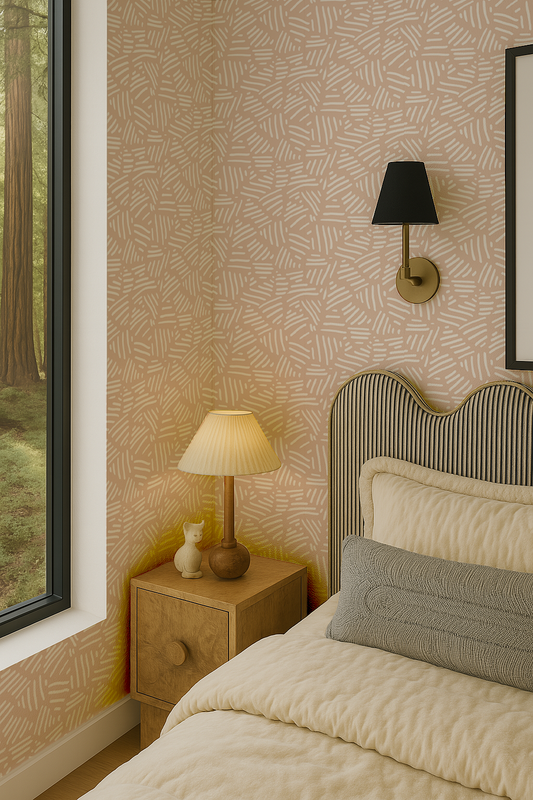 Simple Stripes Wallpaper, peach - Tampa Home & Garden Store