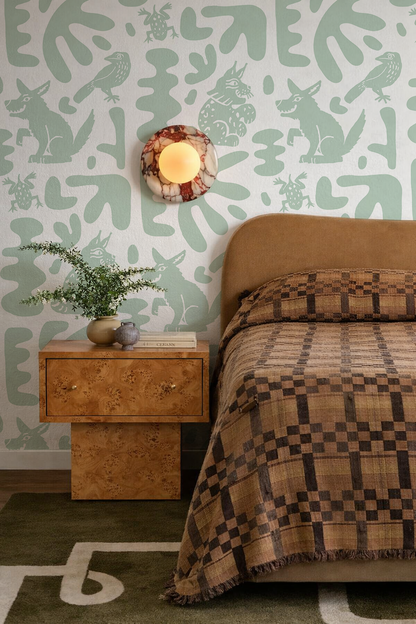 Abstract Animales Wallpaper, mint