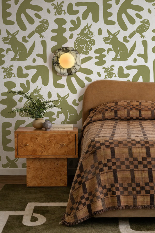 Abstract Animales Wallpaper, green - Tampa Home & Garden Store