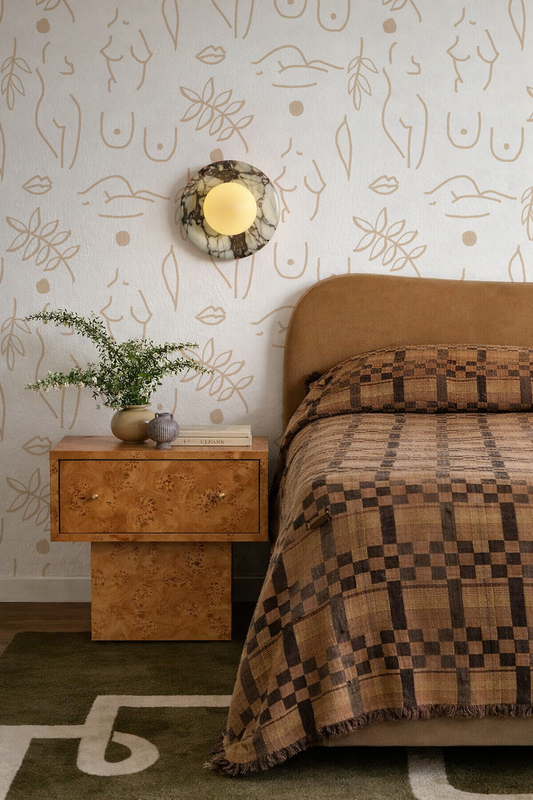 Neutral Nudes Wallpaper, white and tan