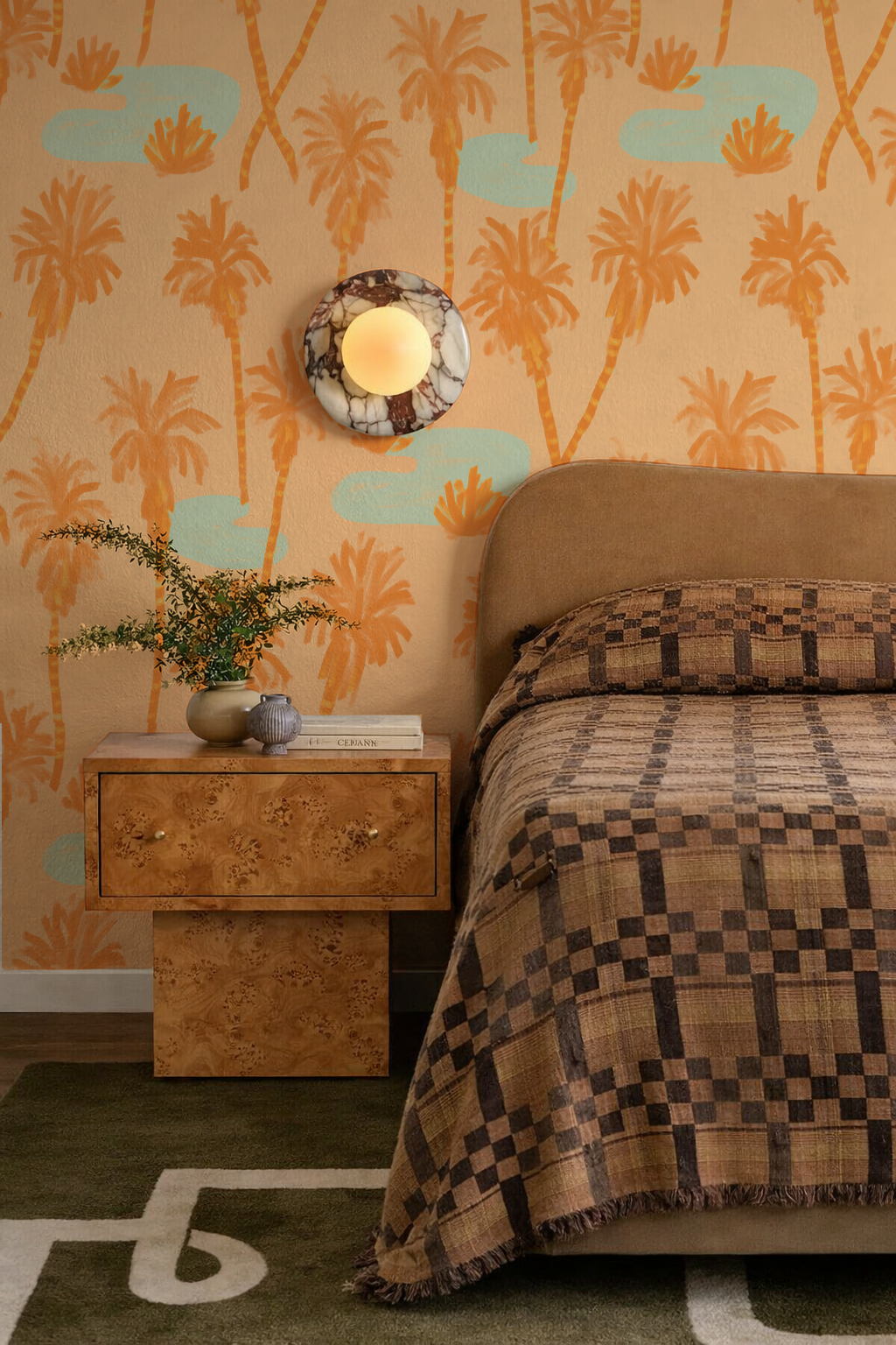 Papier peint Palm Oasis, pêche