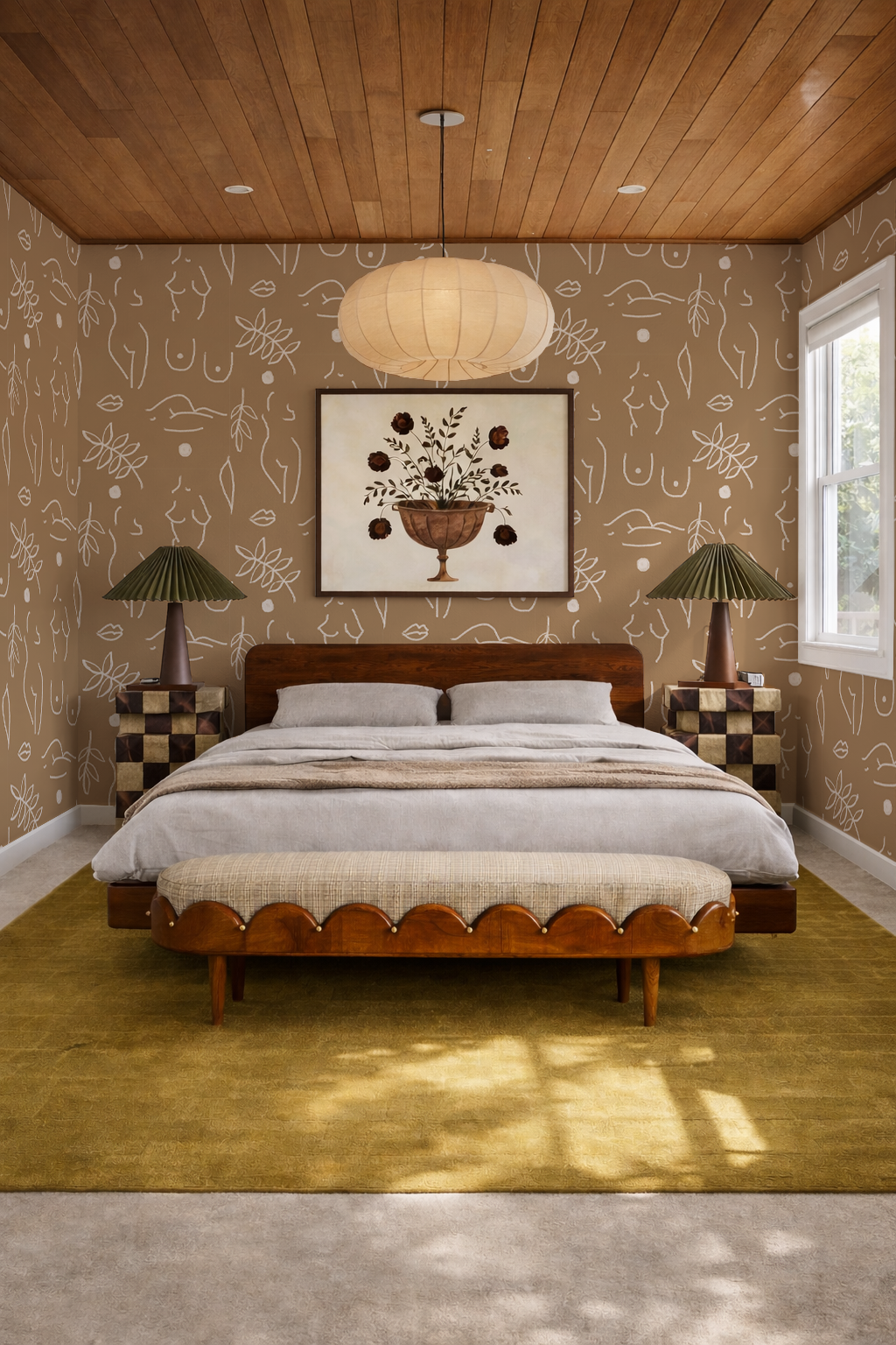 Neutral Nudes Wallpaper, coco & white