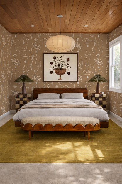 Neutral Nudes Wallpaper, coco & white