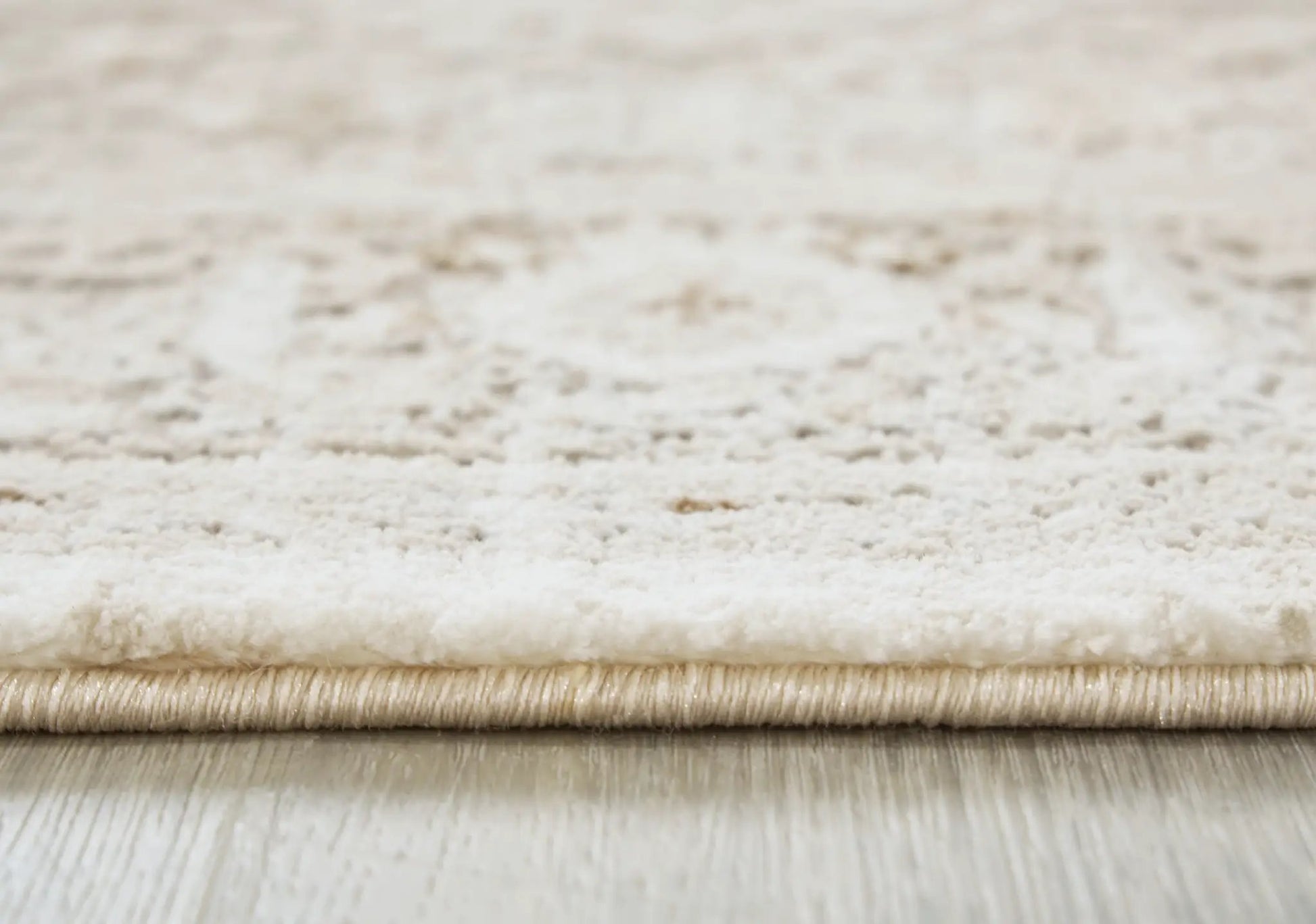 Gatwell Rug beige plush area rug with thick bound edge, Unique Piece Furniture on Tampa Home & Garden Store