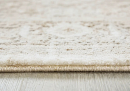 Gatwell Rug beige plush area rug with thick bound edge, Unique Piece Furniture on Tampa Home & Garden Store