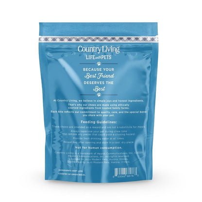 Friandises pour chiens Country Living aux tranches de poumon de bœuf de 10 à 15 cm – Sachet de 227 g – 100 % naturelles, à ingrédient unique, riches en protéines, sans céréales – Croustillantes et légères