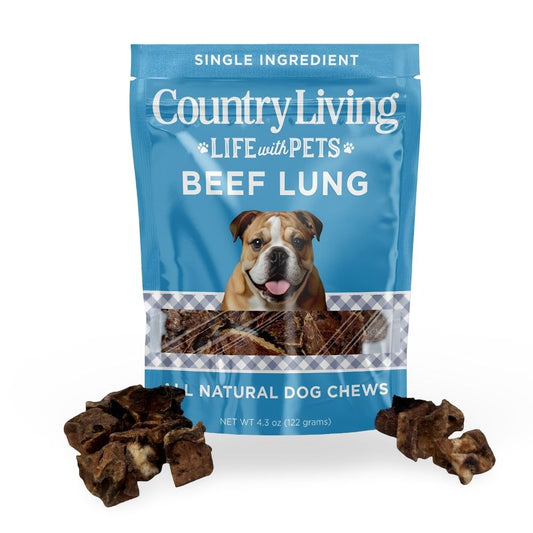 Country Living 4”-6” Beef Lung Slices Dog Treats – 8oz Bag – 100% Natural, Single-Ingredient, High-Protein, Grain-Free Dog Treats – Crunchy & Lightweight - Tampa Home & Garden Store