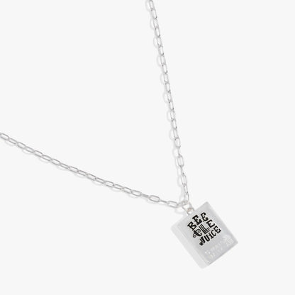 Beetlejuice Handbook pendant necklace by ALEX AND ANI with silver chain on Tampa Home & Garden Store