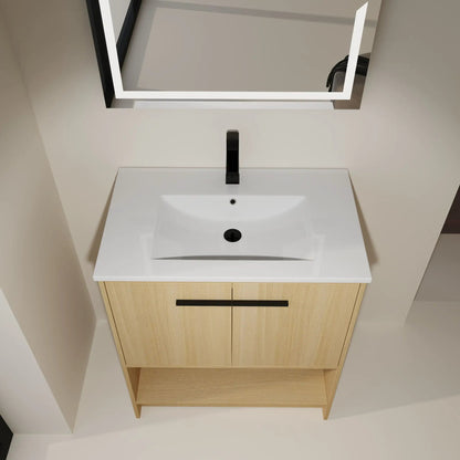 Modern Bathroom Vanity with Ceramic Sink