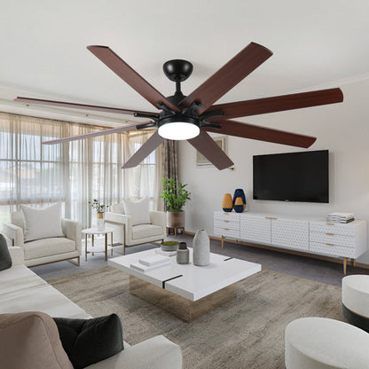 Indoor Outdoor Ceiling Fan With Remote and Light